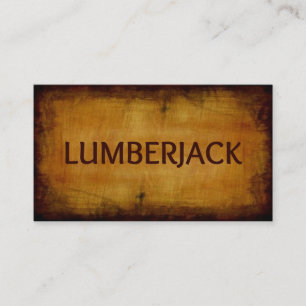 Carte de visite en bois antique Lumberjack