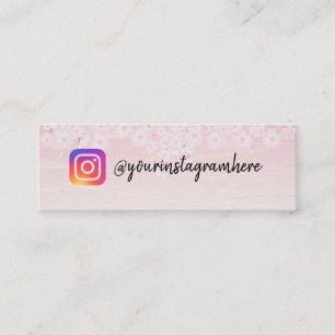 carte de visite en bois cerisier en fleurs