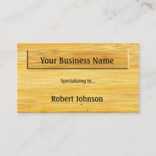 Carte de visite en bois de bambou