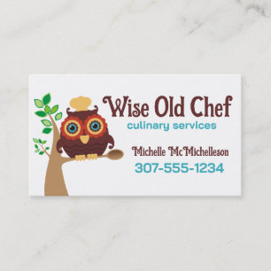 Carte de visite en bois de cuisson de cuisine de