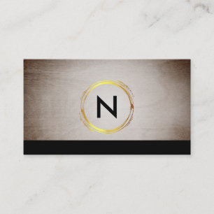 Carte de visite en bois de noir de concepteur de