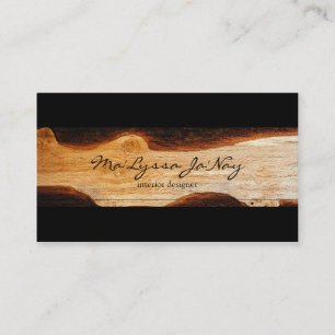 Carte de visite en bois de travail