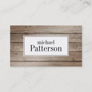 Carte de visite en bois léger de professionnel de