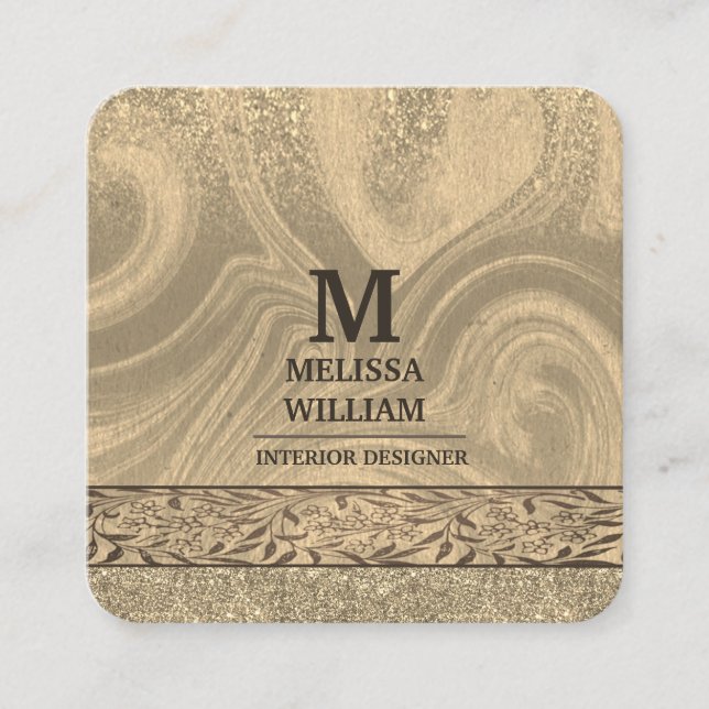 Carte de visite en bois moderne design (Devant)