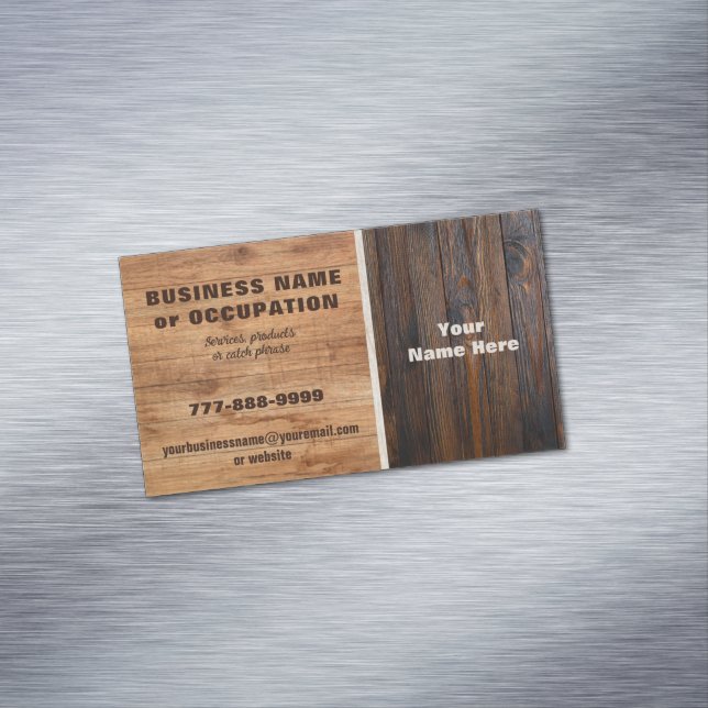 Carte de visite en bois rustique (In Situ)
