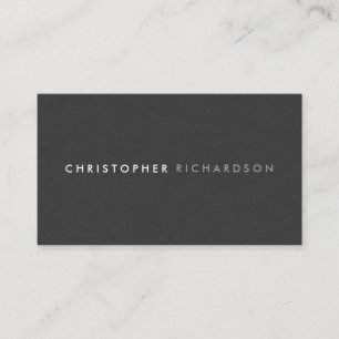 CARTE DE VISITE en carton noir MODERNE et MINIMAL