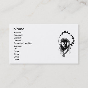Carte de visite en chef indien