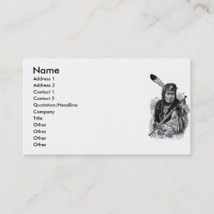Carte de visite en chef indien