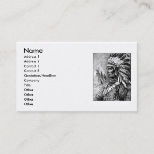 Carte de visite en chef indien américain