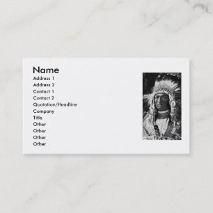 Carte de visite en chef indien américain