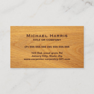 carte de visite en chêne tendu