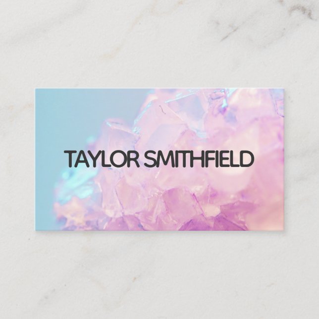 carte de visite en cristal pastel (Devant)