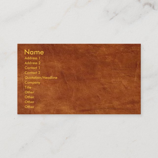 Carte de visite en cuir Brown (Devant)