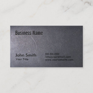 Carte de visite en cuir gris-foncé chic de texture