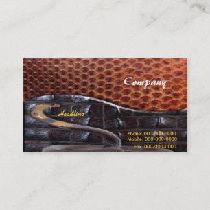 Carte de visite en cuir serpent