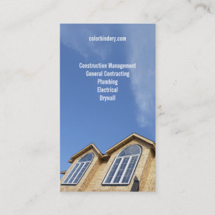 Carte de visite en hausse d'entrepreneur de ciel