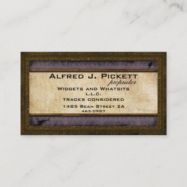 Carte de visite en laiton de dents de Steampunk de (Devant)