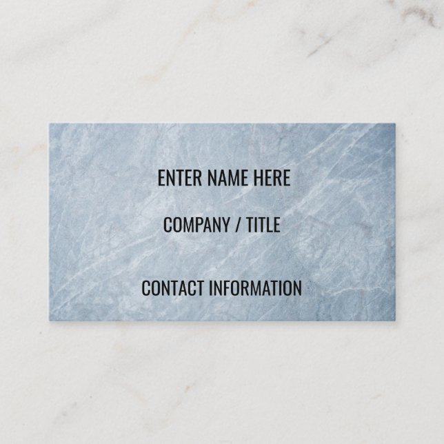 Carte de visite en marbre gris Icy (Devant)