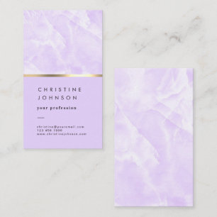 carte de visite en marbre lavande
