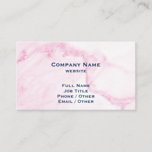 Carte de visite en marbre rose