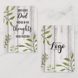 Carte De Visite En mémoire Sympathy Memorial Angel garde un cadea