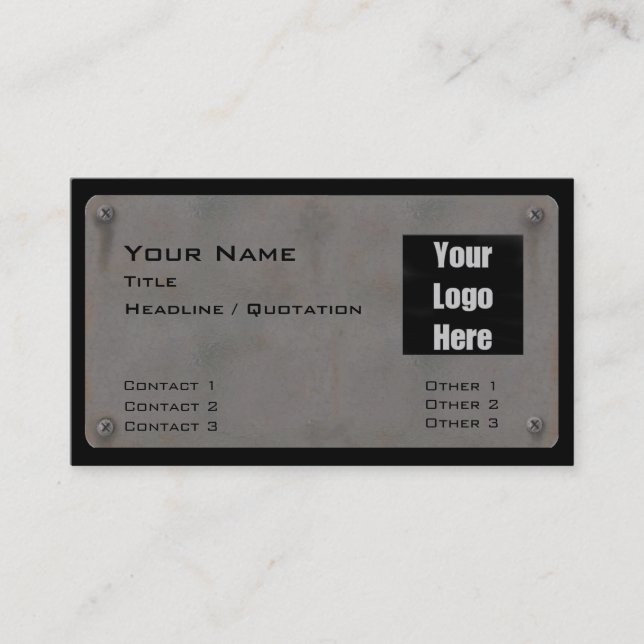 Carte de visite en métal - avec le logo IIII (Devant)