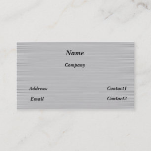 carte de visite en métal lisse