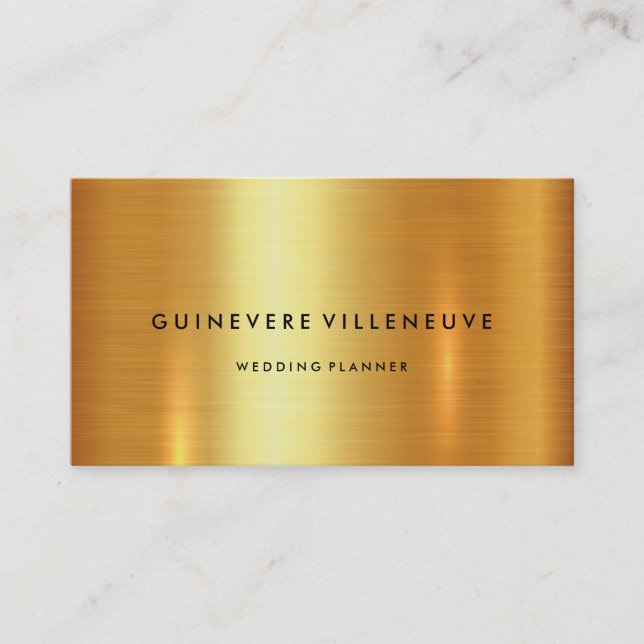 Carte de visite en or de luxe de faux (Devant)