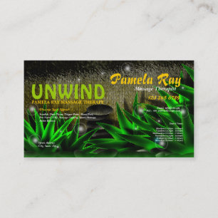 Carte de visite en pierre chaud d'aloès de