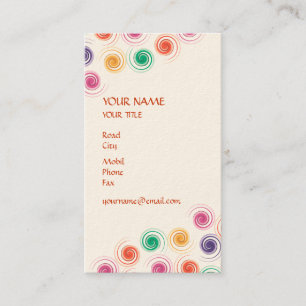 Carte de visite en spirale