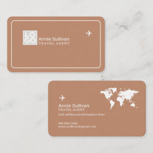 Carte de visite en terre cuite avec logo d'agence