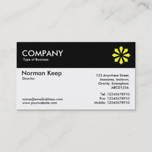 Carte De Visite En-tête couleur (logo) - Noir