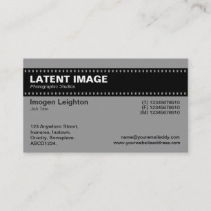 Carte De Visite En-tête de bande de film - gris