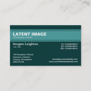 Carte De Visite En-tête de bande de film - Nuances de vert 02