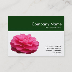 Carte De Visite En-tête de couleur III - Camellia rose - Vert fonc