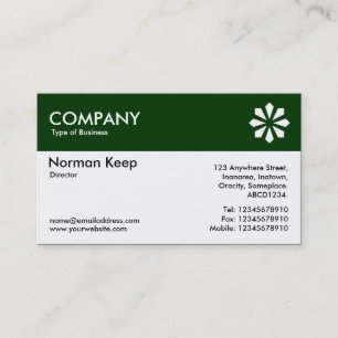 Carte De Visite En-tête de couleur (logo) - Vert foncé 003300