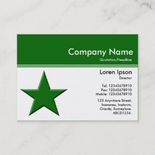 Carte De Visite En-tête III v2 - vert 006600 de couleur - étoile
