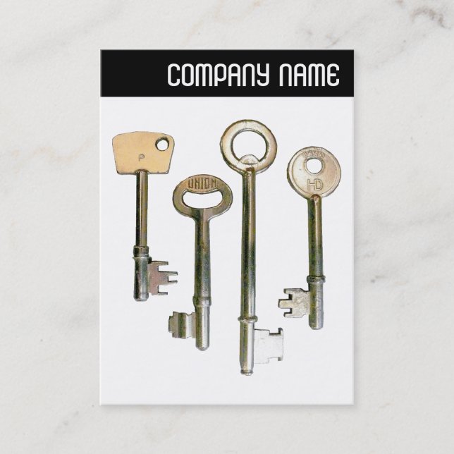 Carte De Visite En-tête V - Clés II - Blanc (Devant)