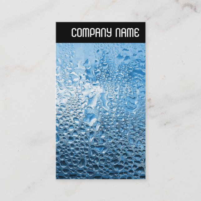 Carte De Visite En-tête V - Eau bleue (Devant)