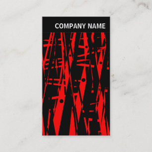 Carte De Visite En-tête V - Image Abstraite en rouge et noir