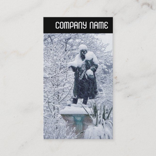 Carte De Visite En-tête V - Neige dans le parc (Devant)