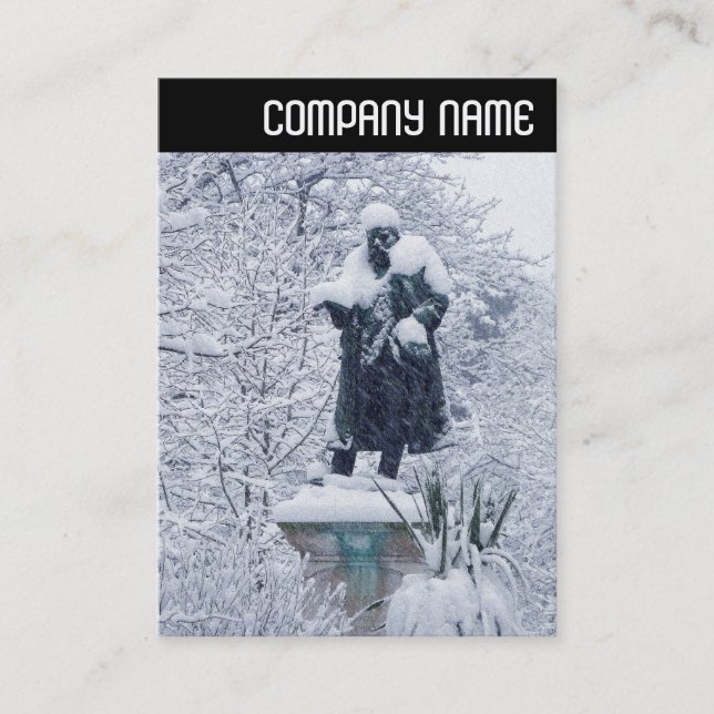 Carte De Visite En-tête V - Neige dans le parc (Devant)