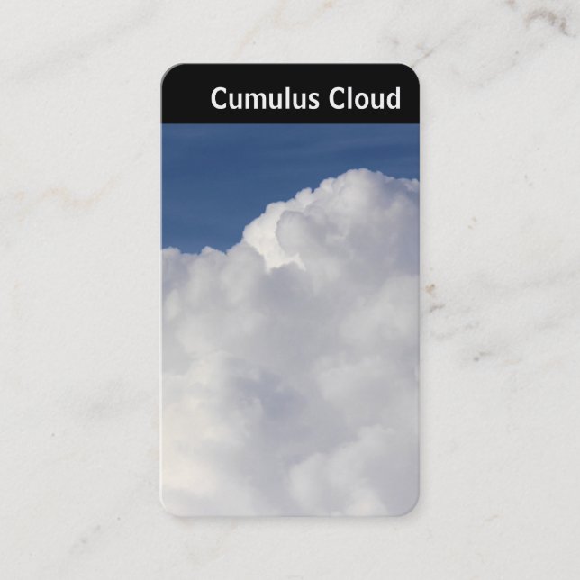 Carte De Visite En-tête V - Nuage Cumulus (Devant)