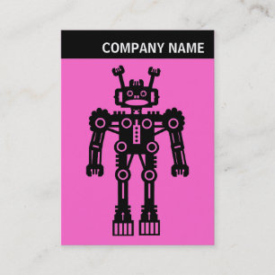 Carte De Visite En-tête V - Photo - Robot - Rose