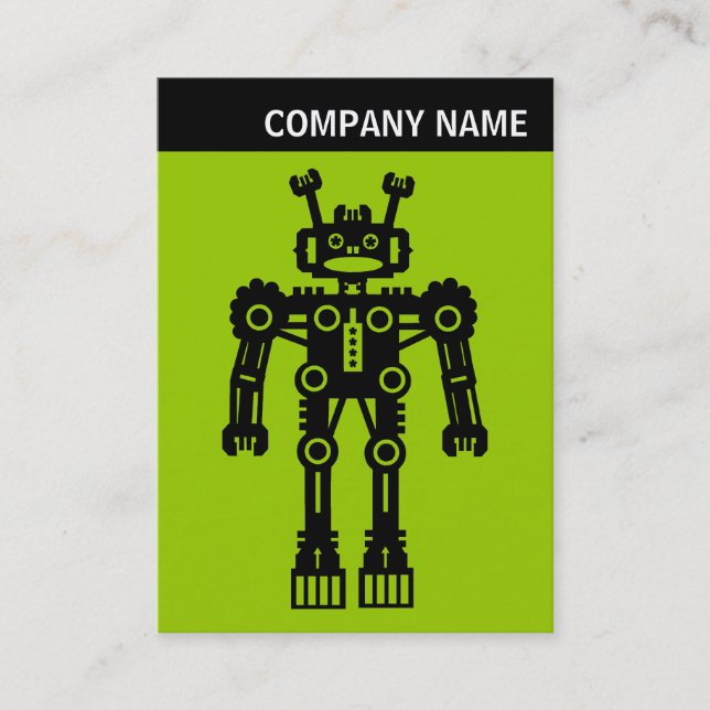 Carte De Visite En-tête V - Photo - Robot - Vert (Devant)