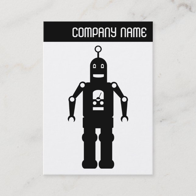 Carte De Visite En-tête V - Robot convivial (Devant)