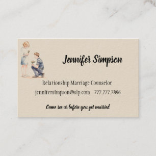 Carte De Visite Encadrement des relations Conseil matrimonial