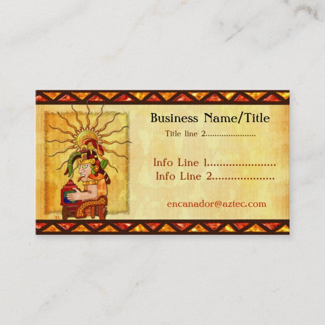 Carte De Visite Encantador De Serpientes AZTEC TRADING POST TATTOO (Devant)