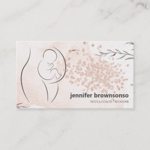 Carte De Visite Enceinte de l'entraîneur de naissance Doula
