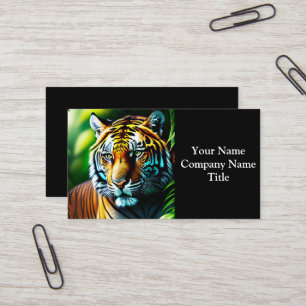 Carte De Visite Enchanter Le Tigre De La Jungle - Fierce Et Gratui